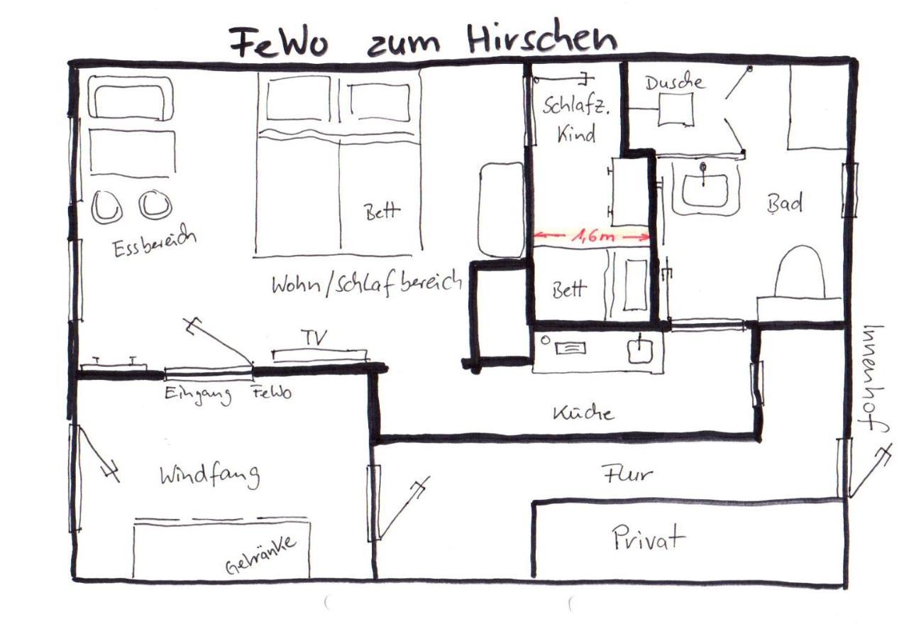 Ferienwohnung Zum Hirschen Herzberg am Harz Dış mekan fotoğraf